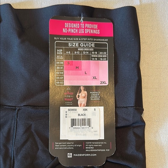 Maidenform Black High Waist Shaping Shorts - Picture 3 of 5